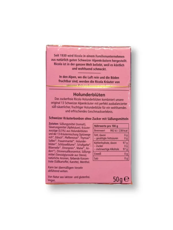Sweet, elderflower, sugar-free, in a pocket box, 50 g