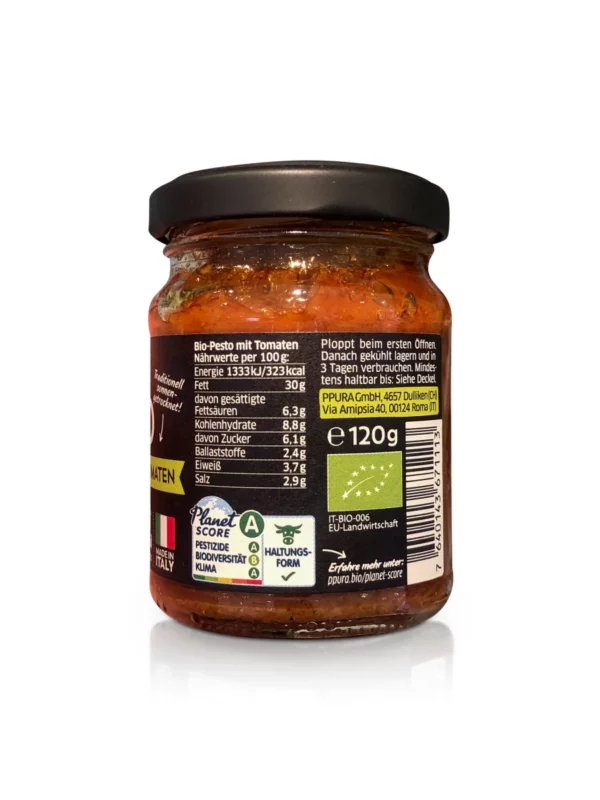 Pesto, Rosso with 35 % sun-dried tomatoes, 120 g