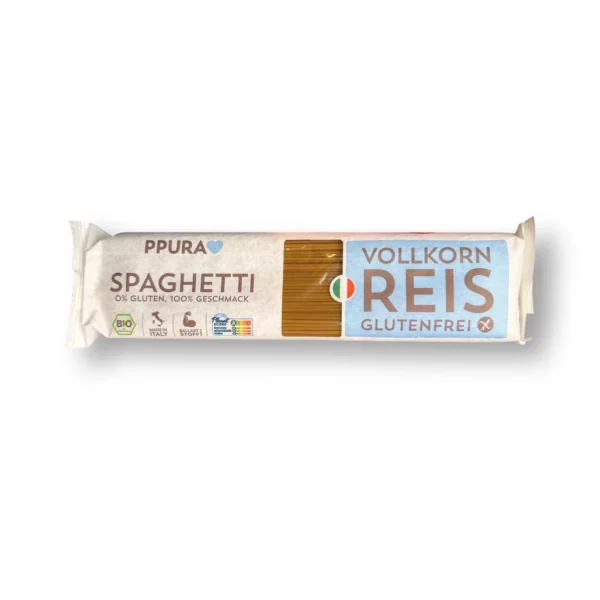 Nudeln, Spaghetti aus Vollkornreis, glutenfrei, 400 g
