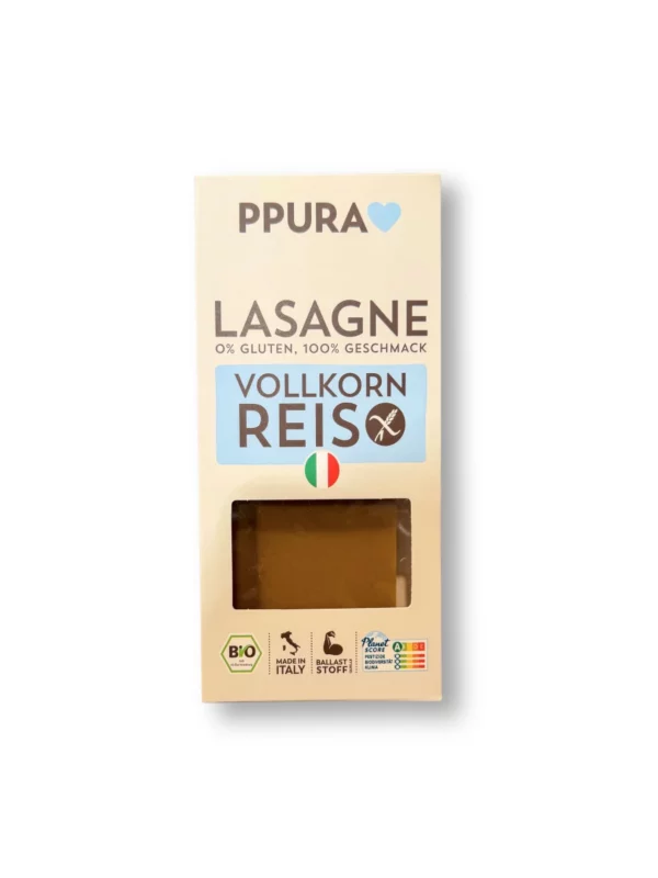 Pasta, lasagne made from wholegrain rice, gluten-free, 250 g
