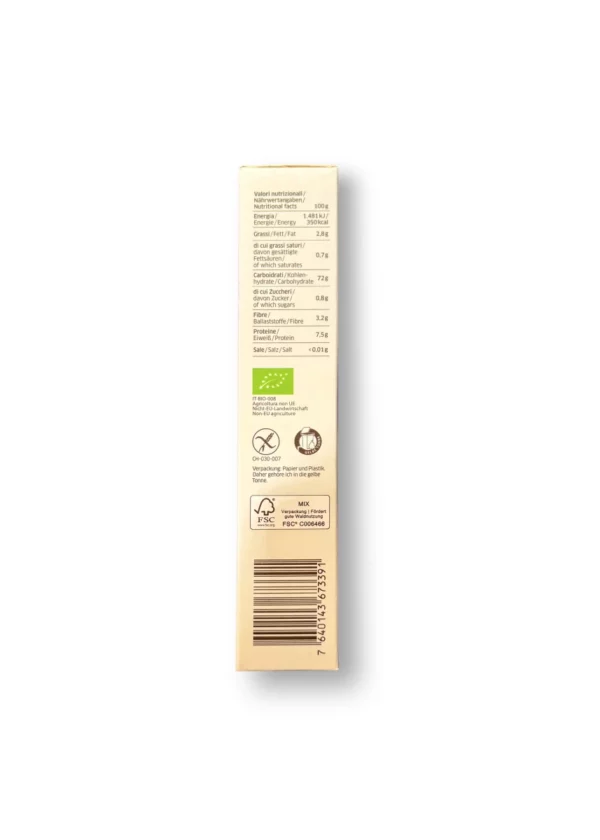 Pasta, lasagne made from wholegrain rice, gluten-free, 250 g