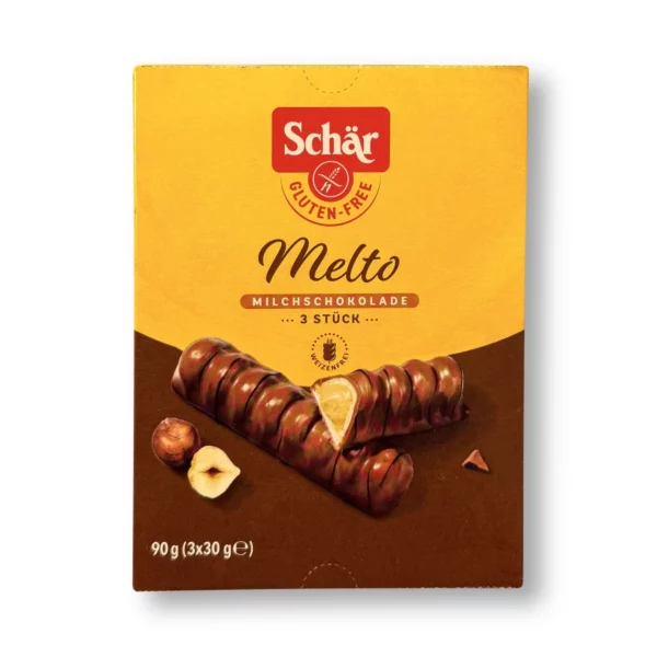 Chocolate bar, "Melto" Chocolat au Lait, gluten-free (3 pieces), 90 g