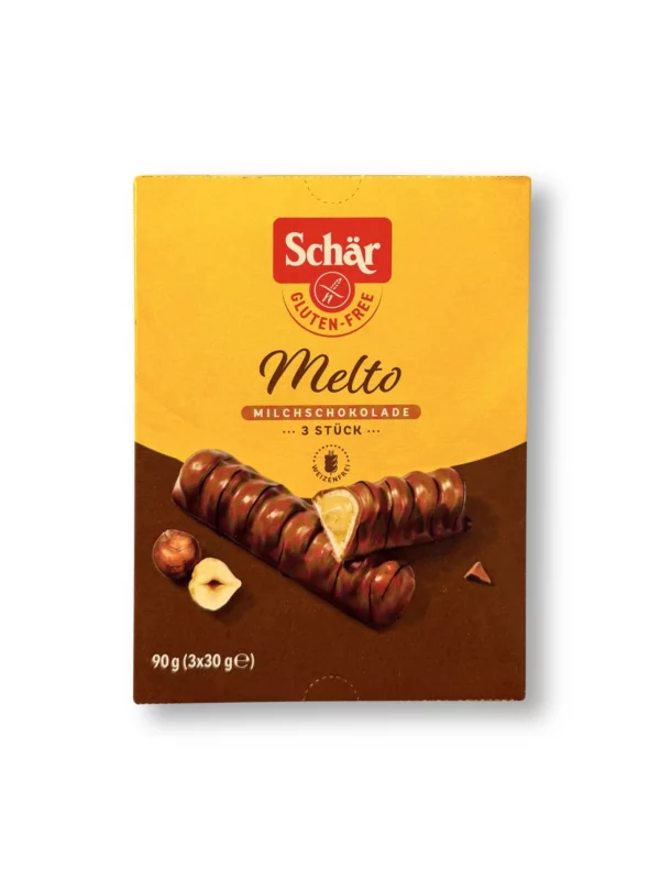 Chocolate bar, "Melto" Chocolat au Lait, gluten-free (3 pieces), 90 g