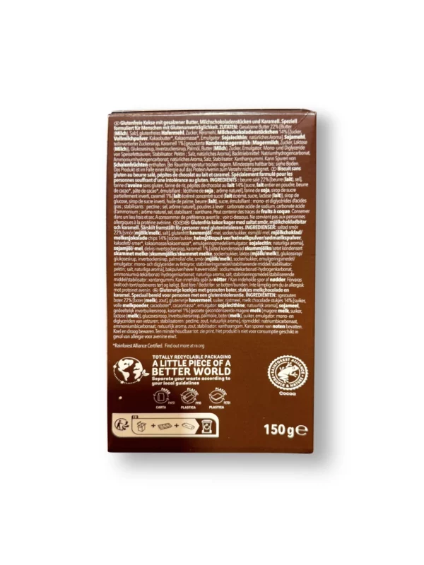 Cookies, Salted Caramel Milk Chocolate (8 Stück), glutenfrei, 150 g
