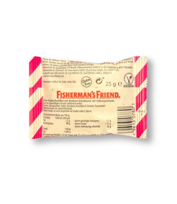 Pastilles, Raspberry, sugar-free, 25 g
