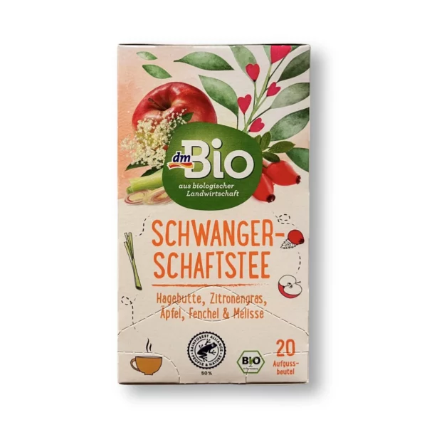 Pregnancy tea rosehip, lemongrass, apples, fennel & lemon balm (20 bags), 30 g