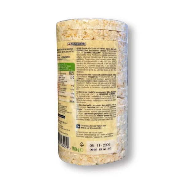 Reiswaffeln, Sesam, 100 g