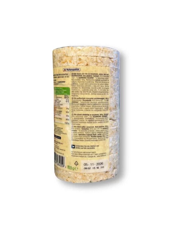 Reiswaffeln, Sesam, 100 g