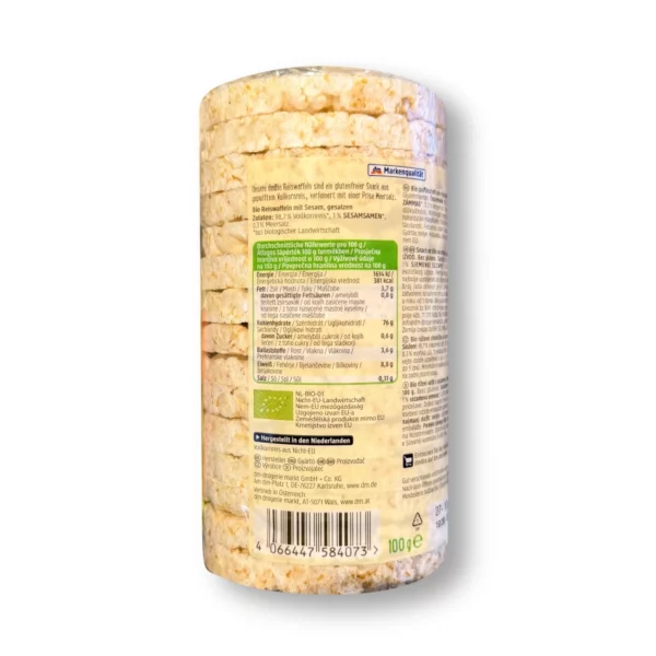Reiswaffeln, Sesam gesalzen, 100 g