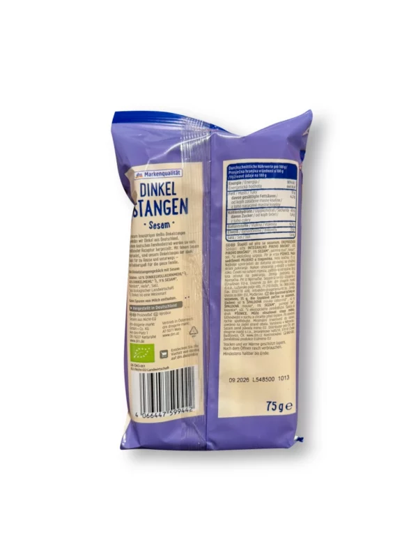 Spelt sticks sesame, 75 g