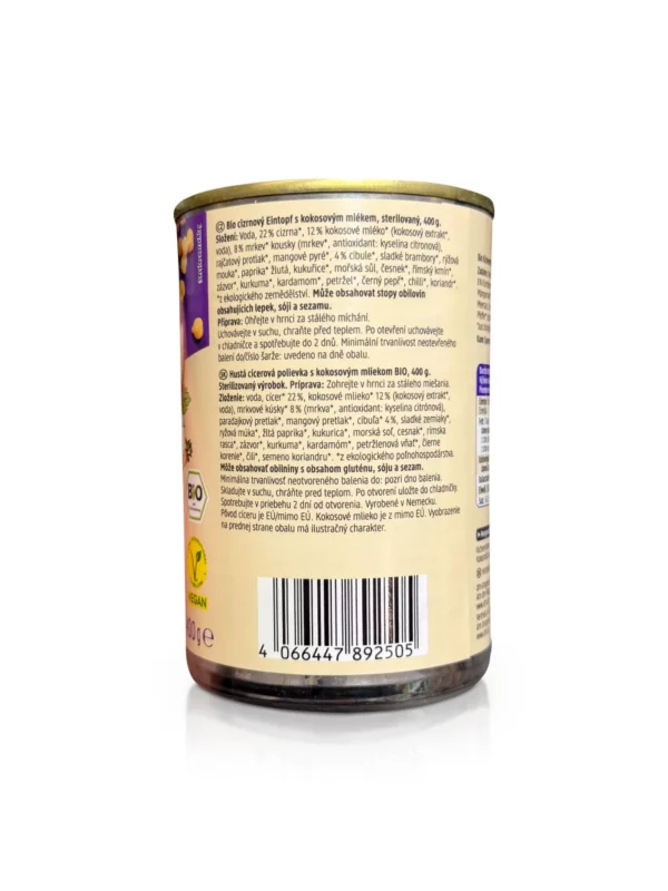 Stew, chickpeas with coconut milk, 400 g Stew, chickpeas with coconut milk, 400 g