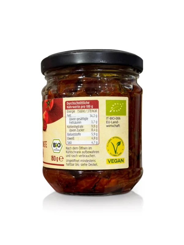 Tomaten, sonnengetrocknet, eingelegt in Öl, 180 g