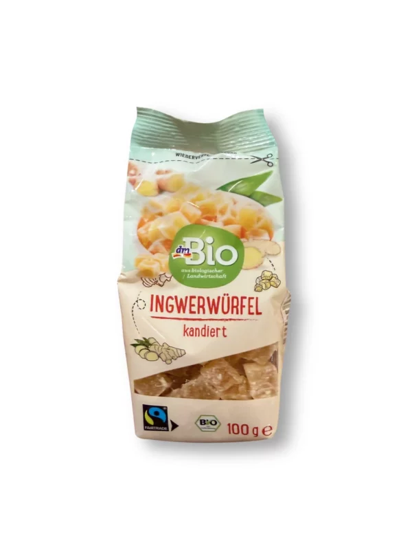 Dried fruit, candied ginger cubes, 100 g Dried fruit, candied ginger cubes, 100 g