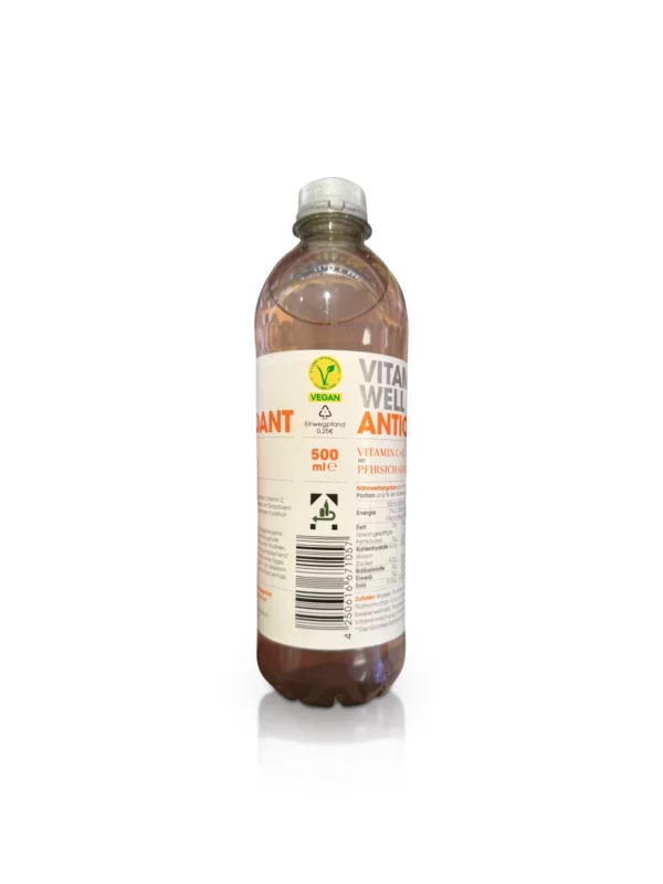 Erfrischungsgetränk, Antioxidant Pfirsich, 500 ml EINWEG Erfrischungsgetränk, Antioxidant Pfirsich, 500 ml EINWEG