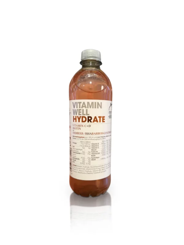 Erfrischungsgetränk, Hydrate Erdbeer-Rhabarber, 500 ml EINWEG