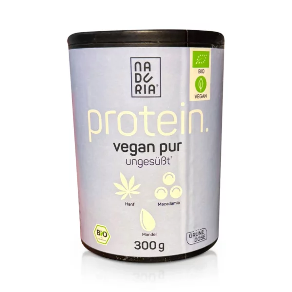 Proteinpulver Hanf, Macadamia & Mandel, ungesüßt, vegan, 300 g