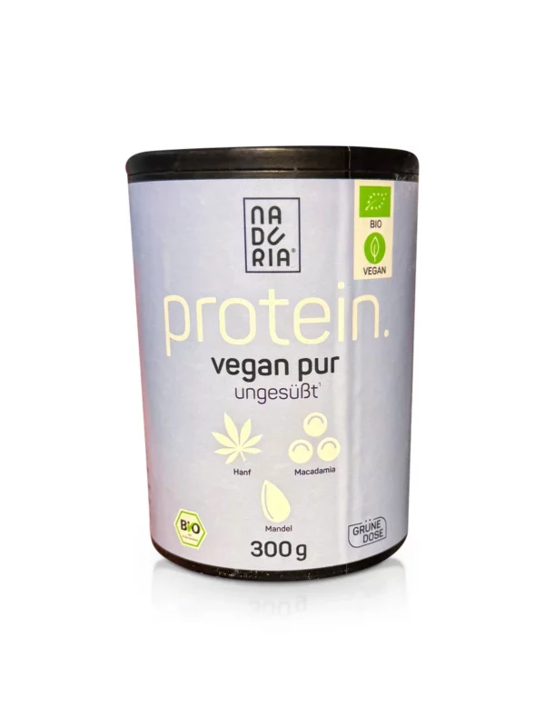 Protein powder hemp, macadamia & almond, unsweetened, vegan, 300 g