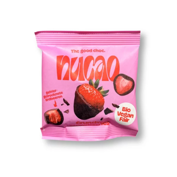 Trockenfrüchte, Crunchy Strawberries, Erdbeeren mit Schokolade, 50 g