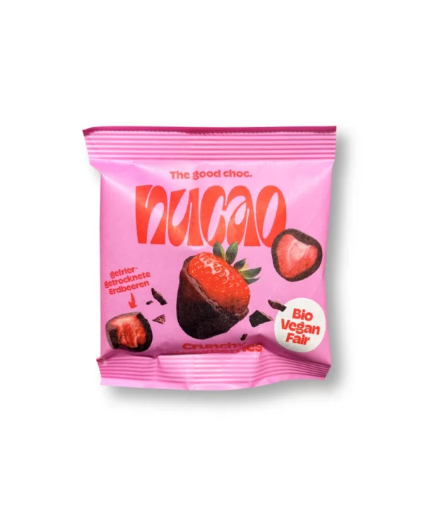 Trockenfrüchte, Crunchy Strawberries, Erdbeeren mit Schokolade, 50 g