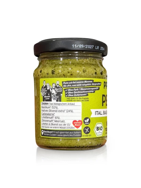Pesto, ital. Basilikum & Limette, 120 g