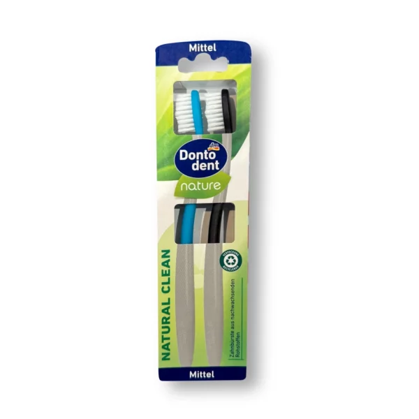 Toothbrush nature Natural Clean medium, 2 pcs.