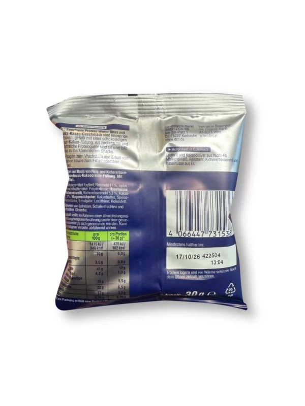 Protein Wafer Bites, Haselnuss-Kakao Geschmack, 30 g