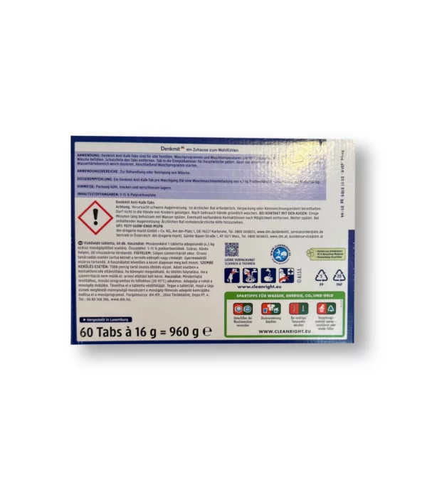 Anti-limescale tabs, 960 g