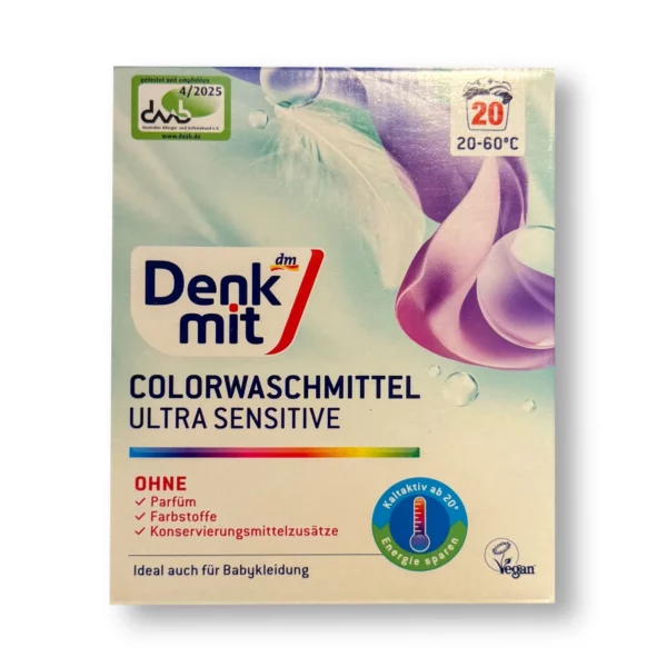 Color detergent powder Ultra Sensitive, 20 Wl Color detergent powder Ultra Sensitive, 20 Wl