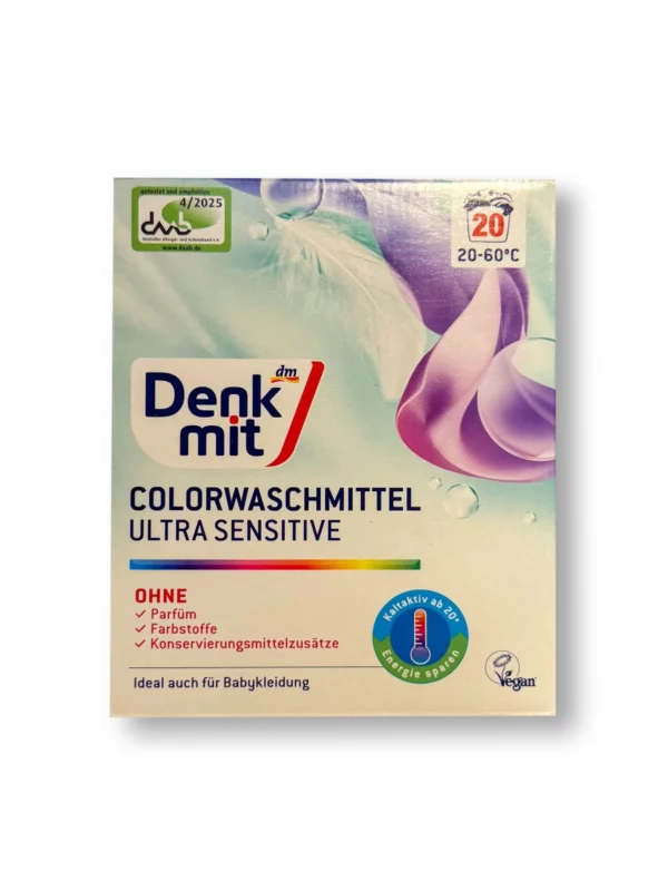 Color detergent powder Ultra Sensitive, 20 Wl Color detergent powder Ultra Sensitive, 20 Wl