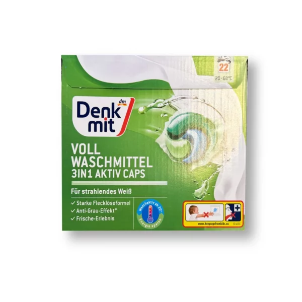 Heavy-duty detergent 3in1 Active Caps, 22 Wl