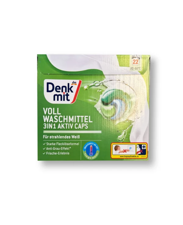 Heavy-duty detergent 3in1 Active Caps, 22 Wl