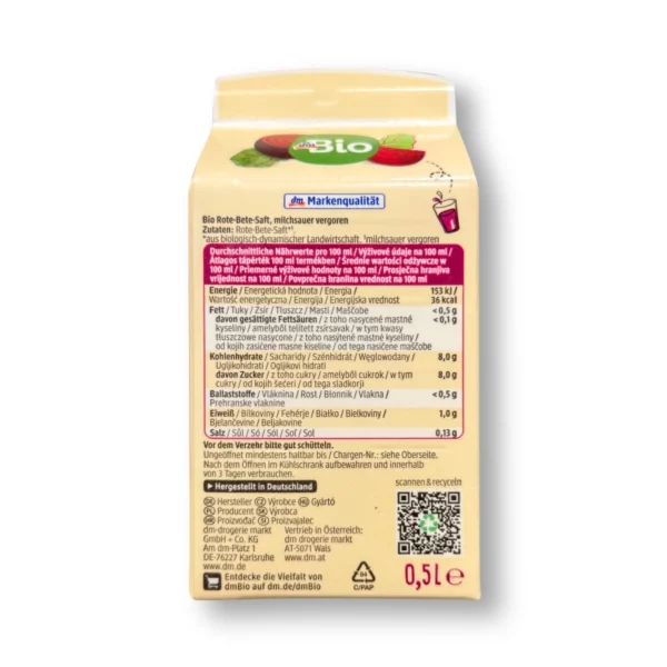 Direktsaft, Rote Bete, 0,5 l