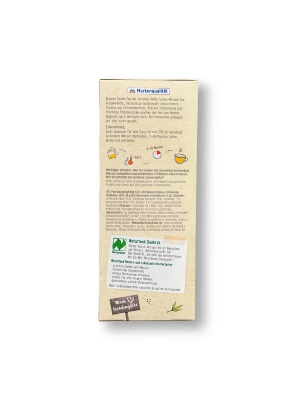 Herbal tea "Good morning" with lemongrass & lemon verbena (20 bags), 30 g