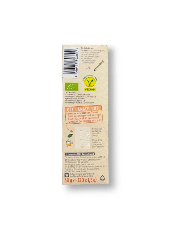 Herbal tea "Good morning" with lemongrass & lemon verbena (20 bags), 30 g