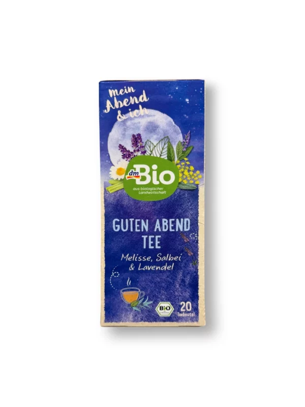 Kräutertee "Guten Abend" mit Melisse, Lavendel & Fenchel (20 Beutel), 30 g Kräutertee "Guten Abend" mit Melisse, Lavendel & Fenchel (20 Beutel), 30 g