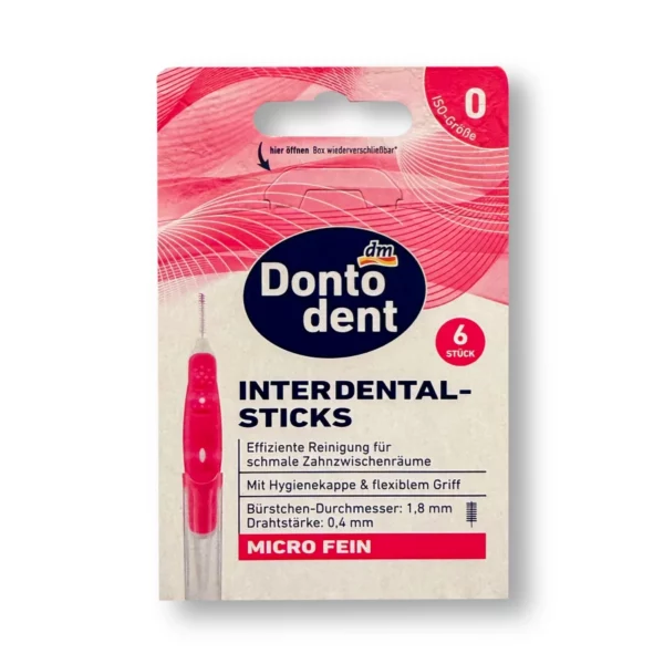 Interdental brushes pink 0.4 mm ISO 0, 6 pcs.