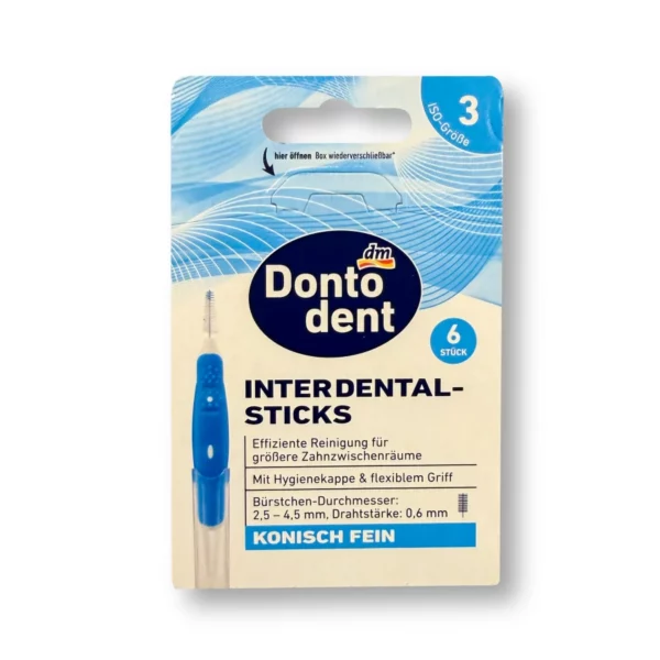 Interdental brushes blue 0.6 mm ISO 3, 6 pcs.