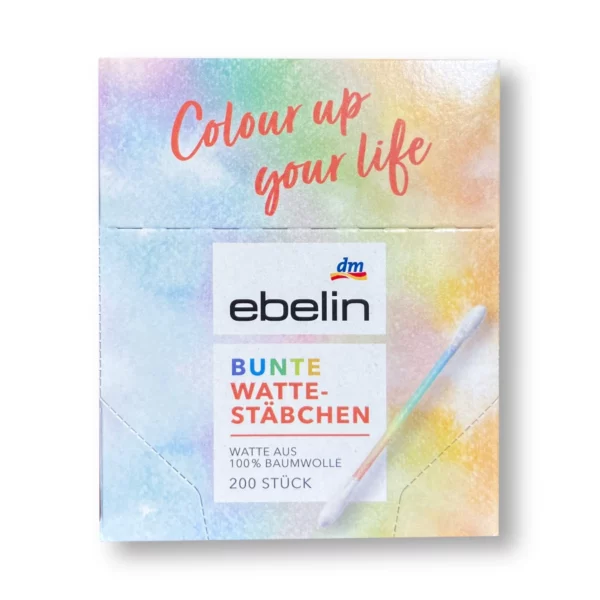 Bunte Wattestäbchen, 200 St