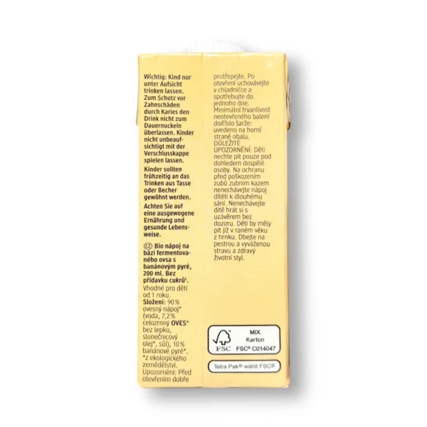 Oat drink banana from 1 year, 200 ml