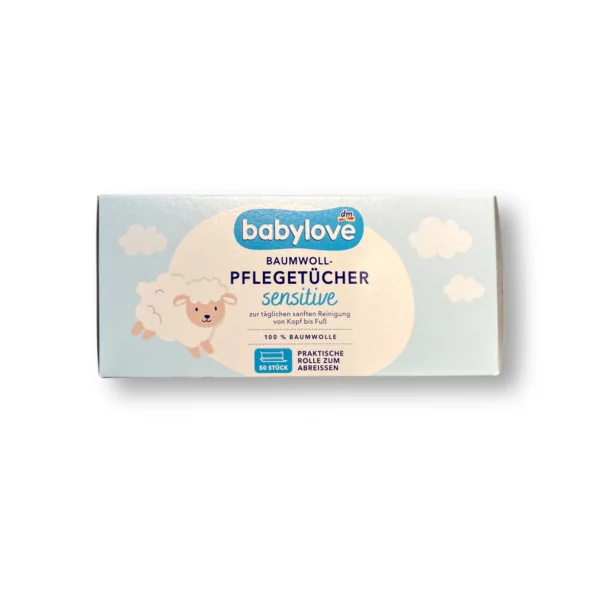 Care wipes cotton sensitive, 50 pcs