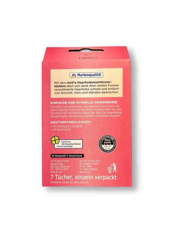 Hair dye remover wipes, 7 pcs.