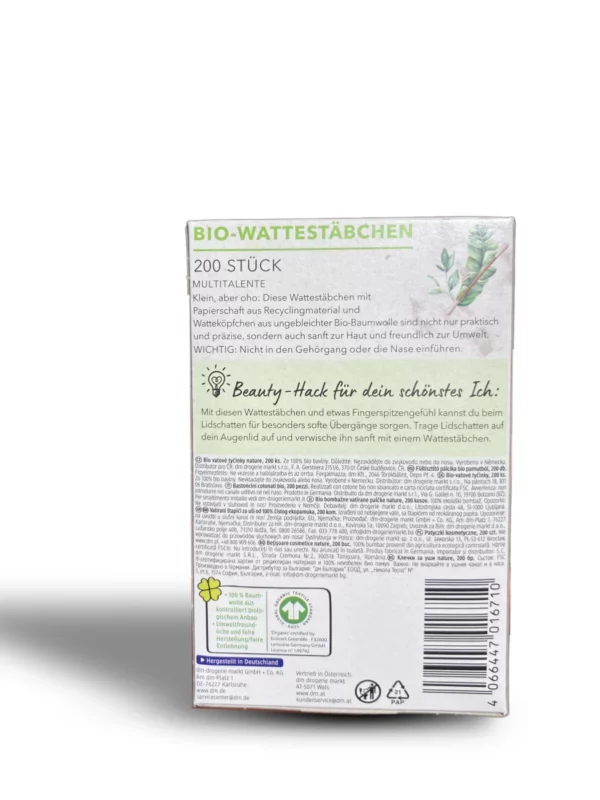 Wattestäbchen Recycling Bio GOTS-zertifiziert, 200 St Wattestäbchen Recycling Bio GOTS-zertifiziert, 200 St
