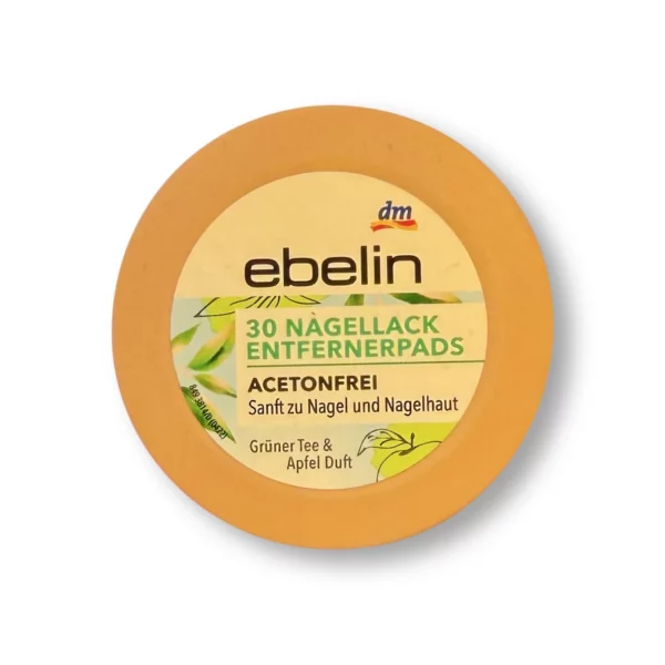 Nail polish remover pads green tea and apple, 30 pcs.