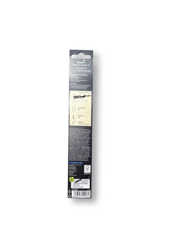 Hair comb carbon, 1 pc