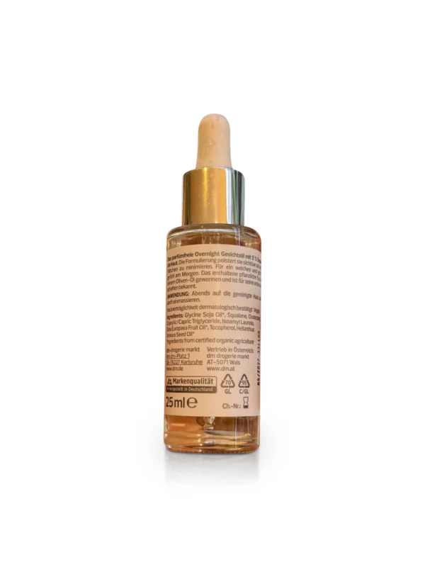 Overnight facial oil with 5% squalane, 25 ml