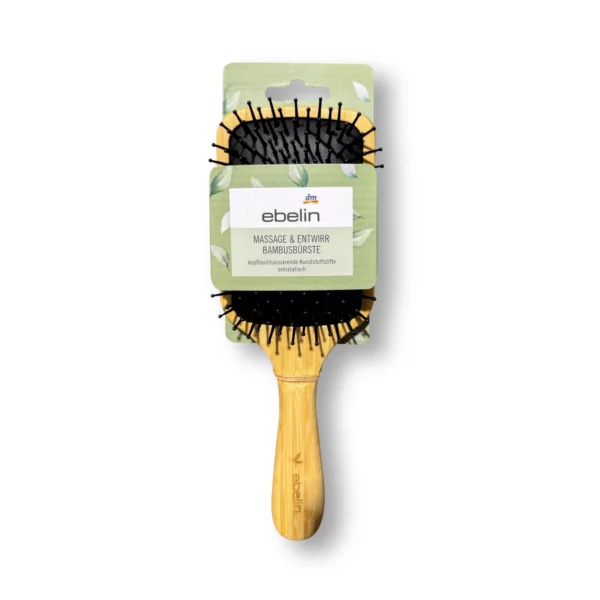 Hairbrush bamboo massage & detangling, 1 pc