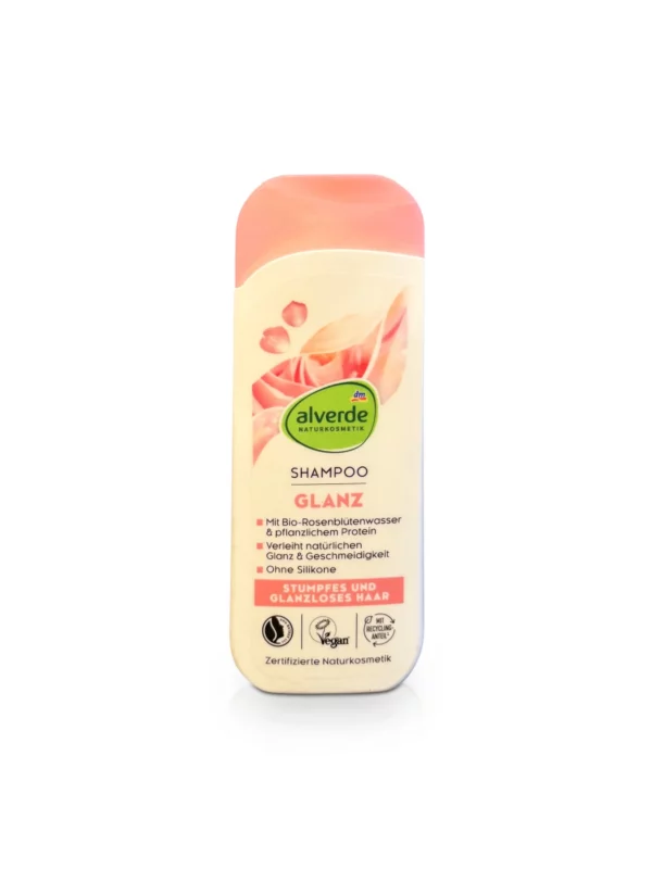 Shampoo Glanz mit Rosenblütenwasser & pflanzlichem Protein, 200 ml Shampoo Glanz mit Rosenblütenwasser & pflanzlichem Protein, 200 ml
