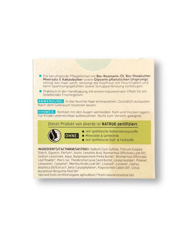 Solid shampoo rosemary extract & sea salt, 60 g Solid shampoo rosemary extract & sea salt, 60 g