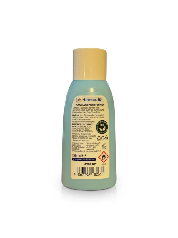 Nail polish remover containing acetone, 125 ml
