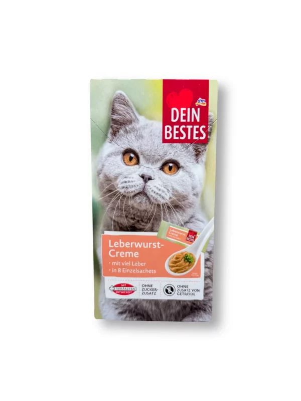 Cat treats, liver sausage cream with liver, multipack (8 pieces), 80 g Cat treats, liver sausage cream with liver, multipack (8 pieces), 80 g